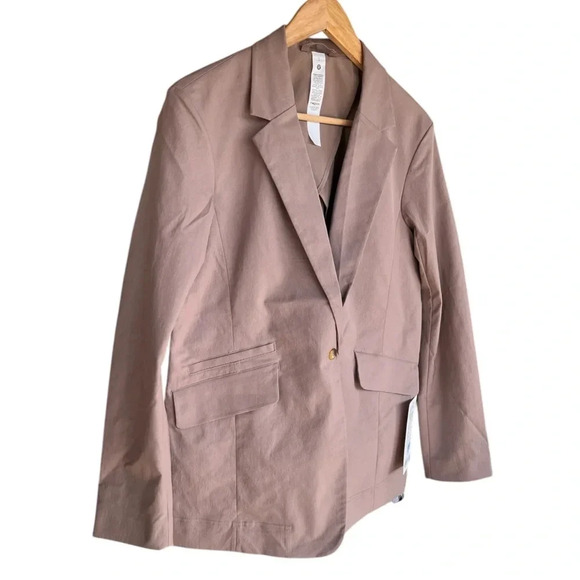 Lululemon Women's Small Relaxed-Fit Twill Blazer Jacket Taupetastic Formal - Picture 5 of 13